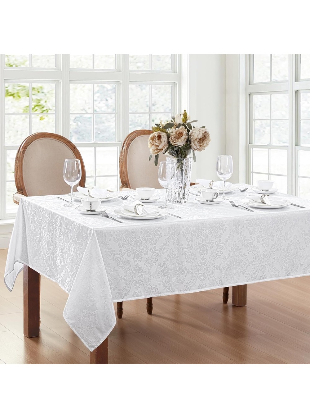 Elrene Home Fashions Caiden Elegance Damask Waterproof sz 60”x84” NEW